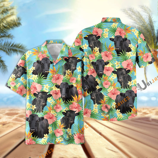 Uni Dexter Tropical Plants Leaves 3D Hawaiian Shirt