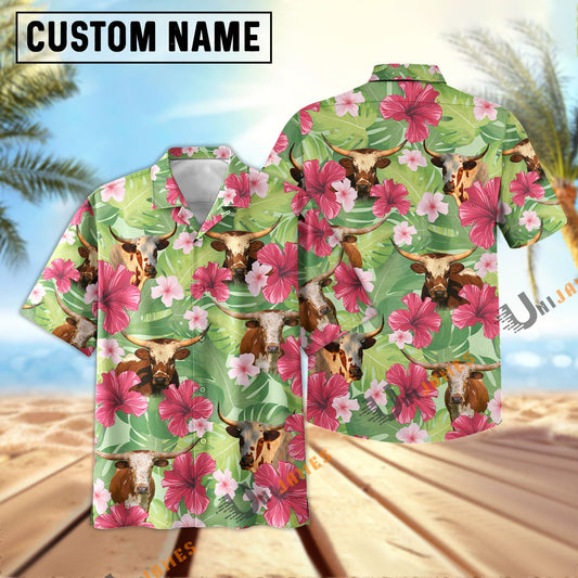 Uni Texas Longhorn Green Summer Hawaiian Shirt