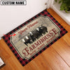 Uni Black Baldy Faith Family Farming Custom Name Doormat