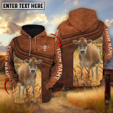 Uni Jersey Cross Line Personalized Name, Farm Name 3D Hoodie