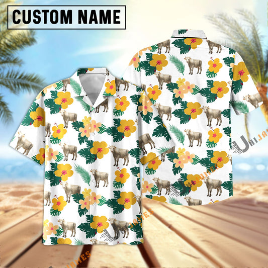Uni Charolais Summer Flamigo Flower Hawaiian Shirt