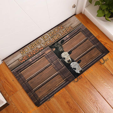 Uni Belted Galloway Window Pattern Custom Name Doormat