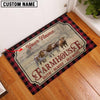 Uni Texas Longhorn Faith Family Farming Custom Name Doormat