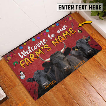 Uni Dexter Christmas Custom Name Doormat