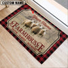 Uni Sheep Faith Family Farming Custom Name Doormat