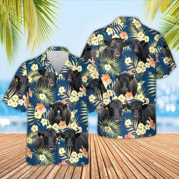 Unique Dexter Summer Blue Floral 3D Hawaiian Shirt