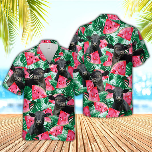 Unique Black Angus Watermelon 3D Hawaiian Shirt