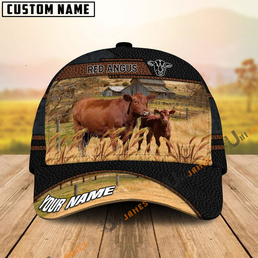 Uni Red Angus Family Customized Name Cap