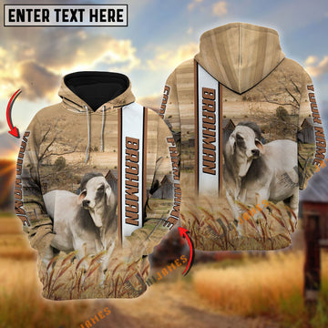 Uni Brahman Happy Farm Life Personalized Name, Farm Name 3D Hoodie