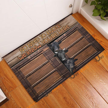 Uni Dexter Window Pattern Custom Name Doormat