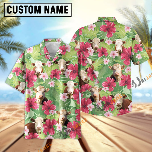 Uni Hereford Green Summer Hawaiian Shirt
