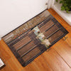 Uni Charolais Window Pattern Custom Name Doormat
