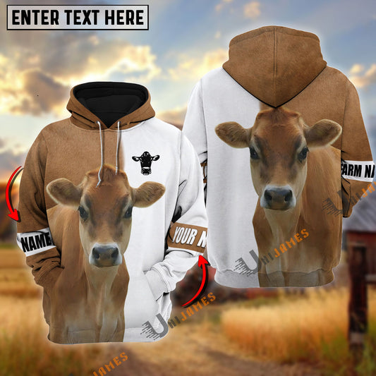 Uni Jersey Cattle And White Personalized Name Shirt