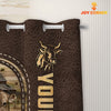 Uni Brown Swiss Leather Pattern Custom Name Shower Curtain