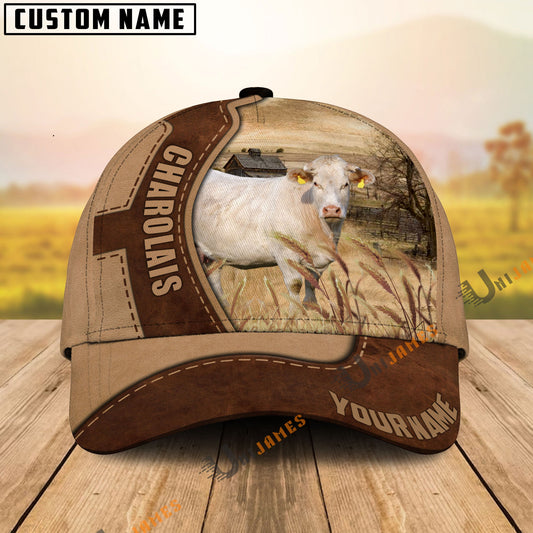 Uni Charolais Suede Pattern Customized Name Cap