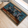Uni Black Angus Wipe Your Hooves Custom Name Doormat