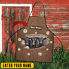 Uni Personalized Name Black Angus Happiness 3D Apron