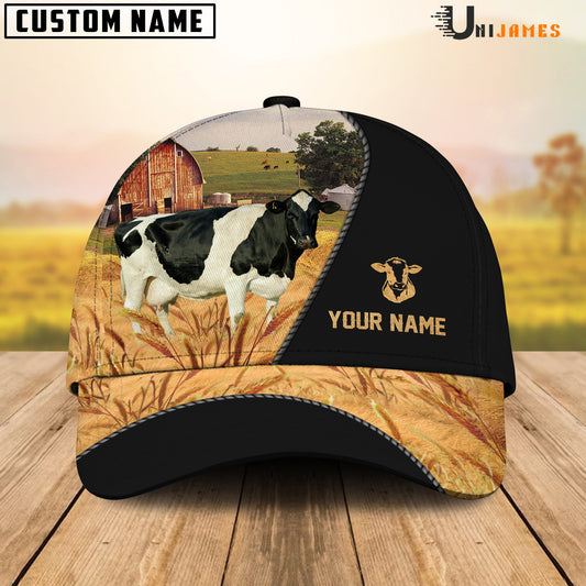 Uni Holstein Barn Farm Black Customized Name Cap