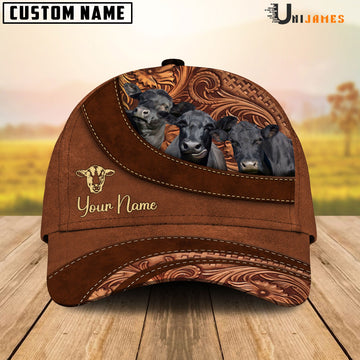Uni Black Angus Farming Life Customized Name Cap