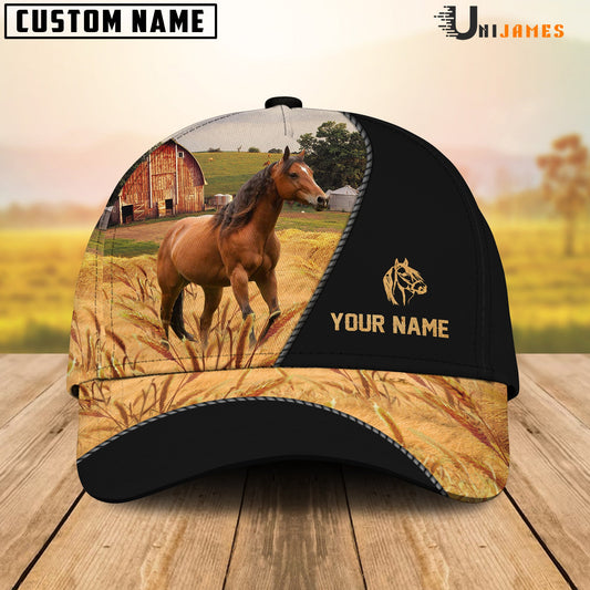 Uni Horse Barn Farm Black Customized Name Cap