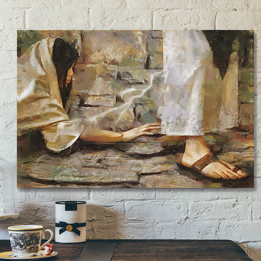 Uni Touching the Hem of Jesus Garment Canvas