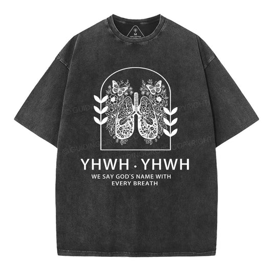 YHWH Christian Washed TShirt