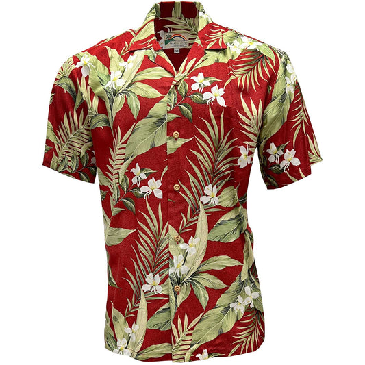 UniJames White Ginger - Red Short Sleeve Hawaiian Shirt