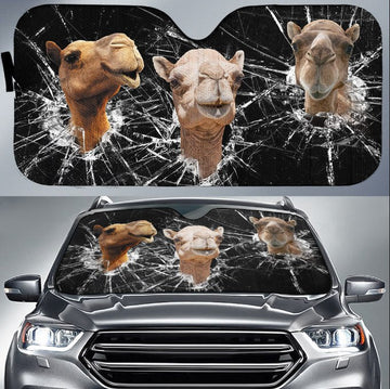 Uni Camels Broken Glasses 3D Sun Shade