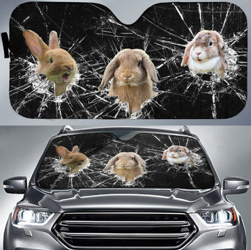 Uni Rabbits Broken Glasses 3D Sun Shade