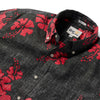 UniJames 50th State Flower - Black Short Sleeve Hawaiian Shirt