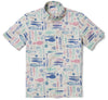 UniJames Ebb Tide - Sand Short Sleeve Hawaiian Shirt