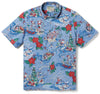 UniJames Hawaiian Christmas 2024 - Blue Short Sleeve Hawaiian Shirt