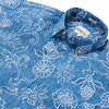 UniJames Hawaiian Gardenias - Horizon Blue Short Sleeve Hawaiian Shirt