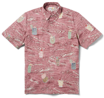 UniJames Island Sundowners - Faded Ginger Short Sleeve Hawaiian Shirt