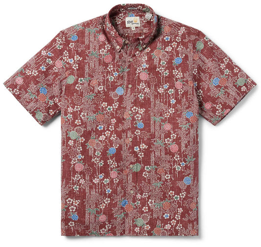 UniJames Nippon Forest - Apple Butter Short Sleeve Hawaiian Shirt