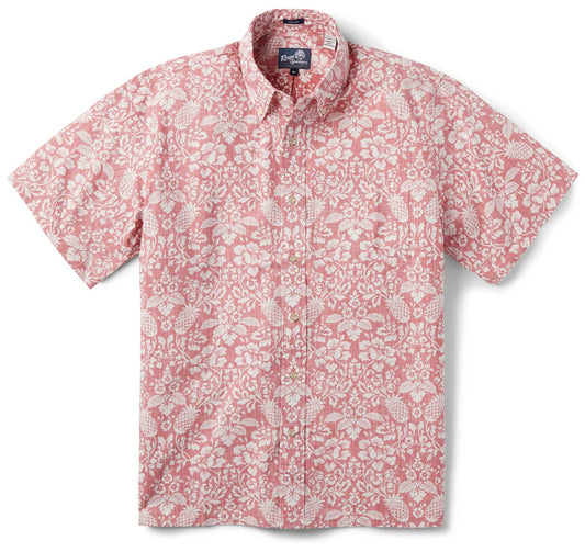 UniJames Oahu Harvest - Nantucket Red Short Sleeve Hawaiian Shirt
