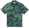 UniJames Endangered Species: Pacific Island Birds - Dress Blues Short Sleeve Hawaiian Shirt