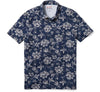 UniJames Classic Pareau Performance Polo - Insignia Blue Short Sleeve Hawaiian Shirt