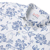 UniJames Classic Pareau Performance Polo - White Short Sleeve Hawaiian Shirt