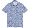 UniJames Oahu Harvest Performance Polo - Blue Horizon Short Sleeve Hawaiian Shirt