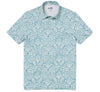 UniJames Oahu Harvest Performance Polo - Dusty Turquoise Short Sleeve Hawaiian Shirt