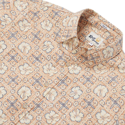 UniJames Pua Patchwork - Toast Short Sleeve Hawaiian Shirt