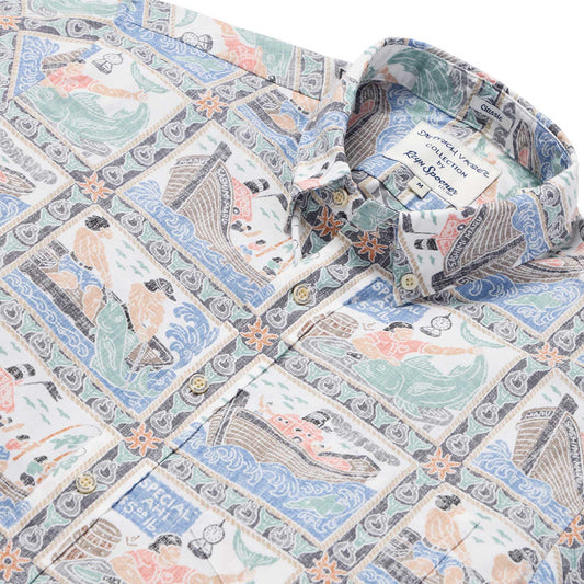 UniJames Sashimi Maru - Grey Short Sleeve Hawaiian Shirt