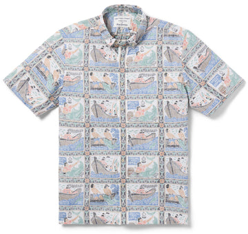 UniJames Sashimi Maru - Grey Short Sleeve Hawaiian Shirt