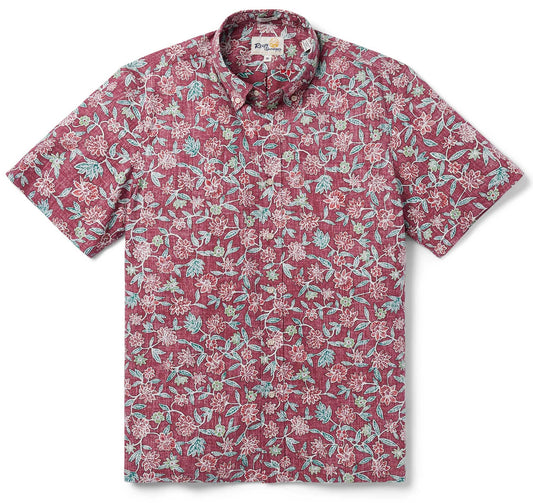 UniJames Sentosa - Cranberry Short Sleeve Hawaiian Shirt