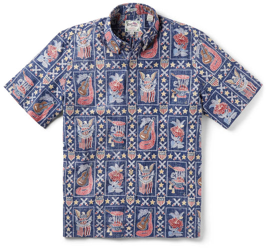 UniJames Summer Commemorative 2024 - Crown Blue Short Sleeve Hawaiian Shirt