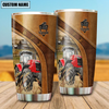 Uni Red Tractor Customized Name 3D Tumbler