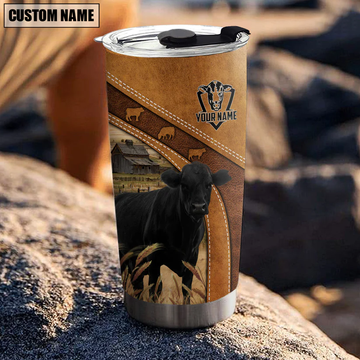 Uni Black Angus Customized Name 3D Tumbler