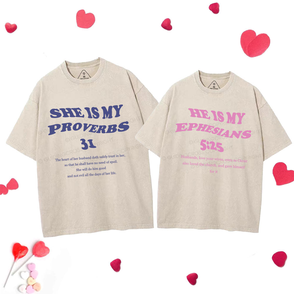 Husbands Love Your Wives Christian Washed T-Shirt Sale - GuidingCross