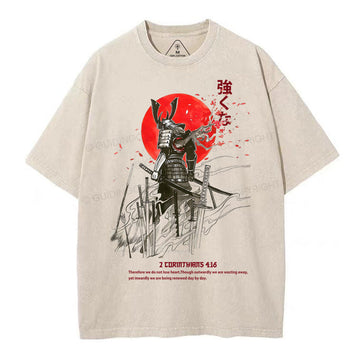 We Do Not Lose Heart Chirstian Washed T-Shirt Sale - GuidingCross